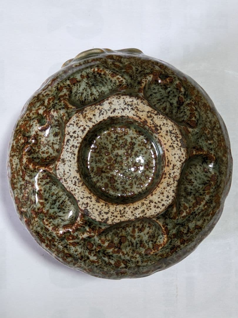 ♦相馬焼珍物 レア物大堀相馬焼 相馬駒焼 抹茶碗 茶碗 茶道具 古美術品 骨董品