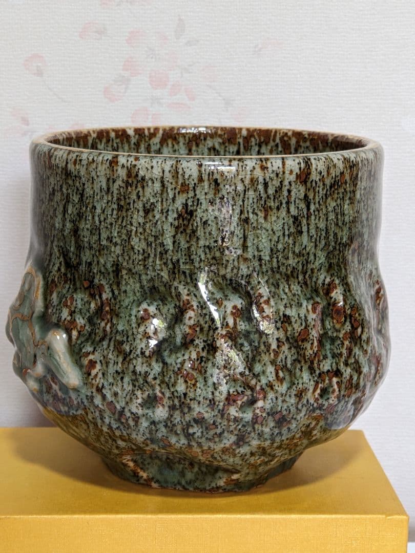 ♦相馬焼珍物 レア物大堀相馬焼 相馬駒焼 抹茶碗 茶碗 茶道具 古美術品 骨董品