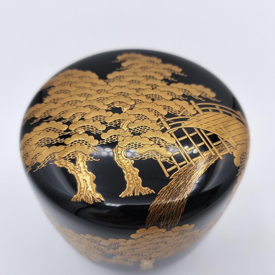 a191　棗　住吉　蒔絵　大棗　一瓢斉　茶道具　茶道　古物　古美術