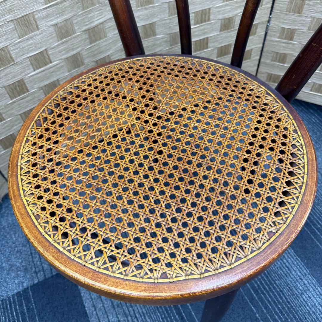 ☆秋田木工 AKITAMOKKO☆ベンドウッドチェア 曲木 籐 レトロ 椅子