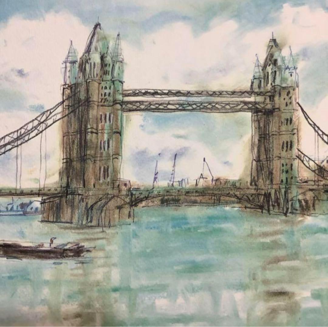 絵画・額縁・版画・津田 耕・新品未使用・〜イギリス〜・美術品・インテリア・雑貨