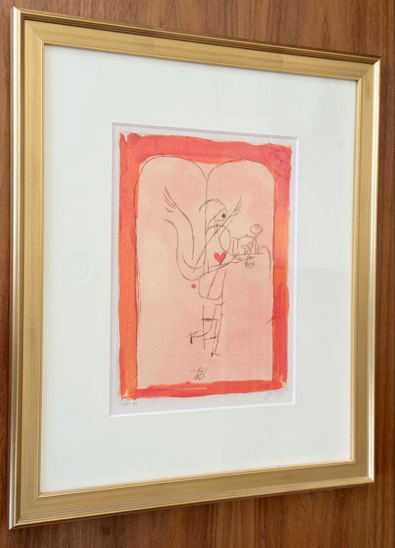 パウル・クレー『希望のものを持ってくる天使』ジグレー 1920年制作額装済み