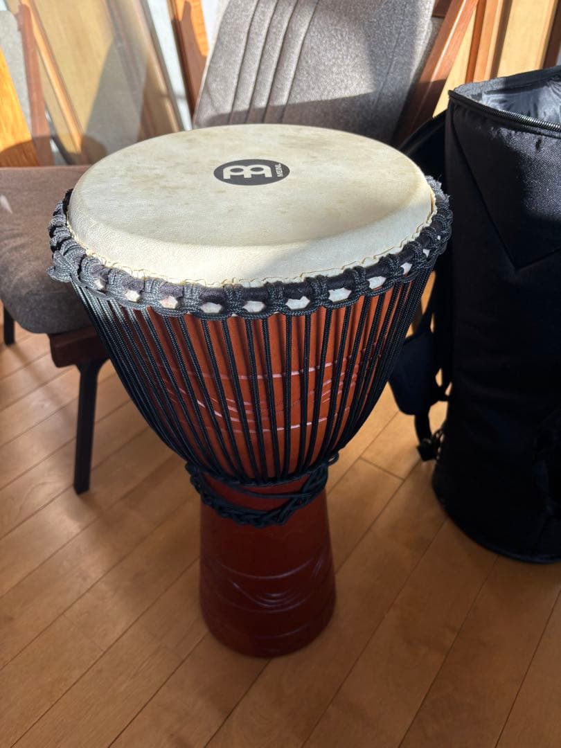 木製ジャンベ　マイネル　専用バッグ付き