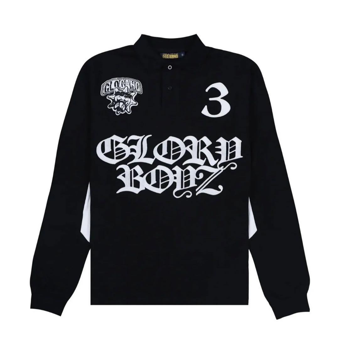 glo gang 長袖ポロシャツ ブラック