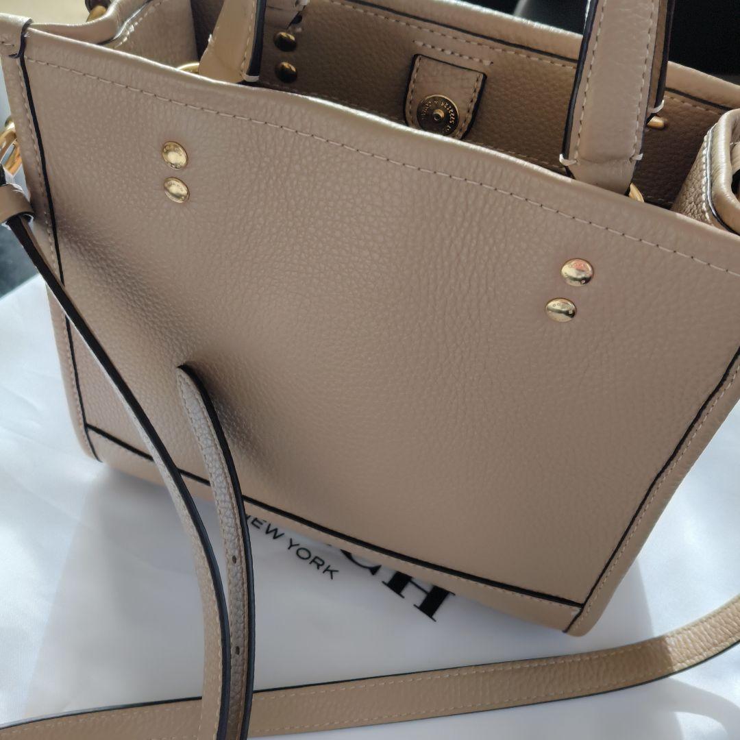 COACH 2wayデンプシーベージュ ショルダトートーバッグ
