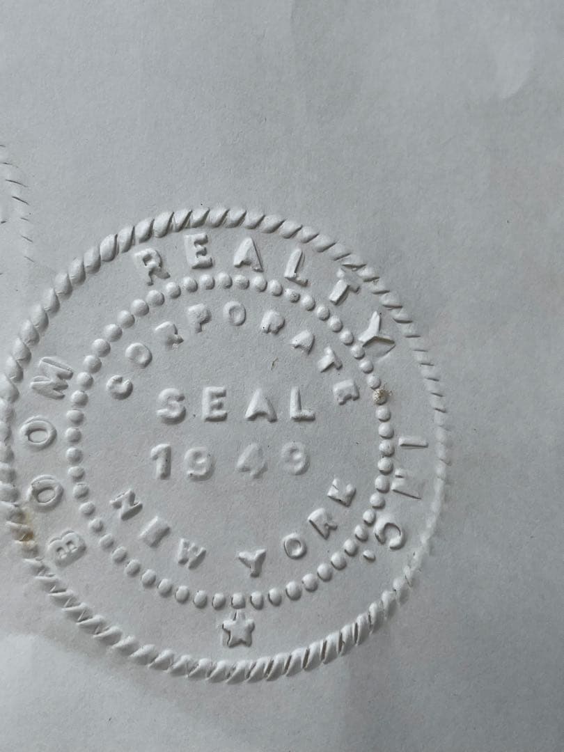 アンティーク　エンボッサー　公印　メタル　スタンプ　シール　プレス　アメリカ