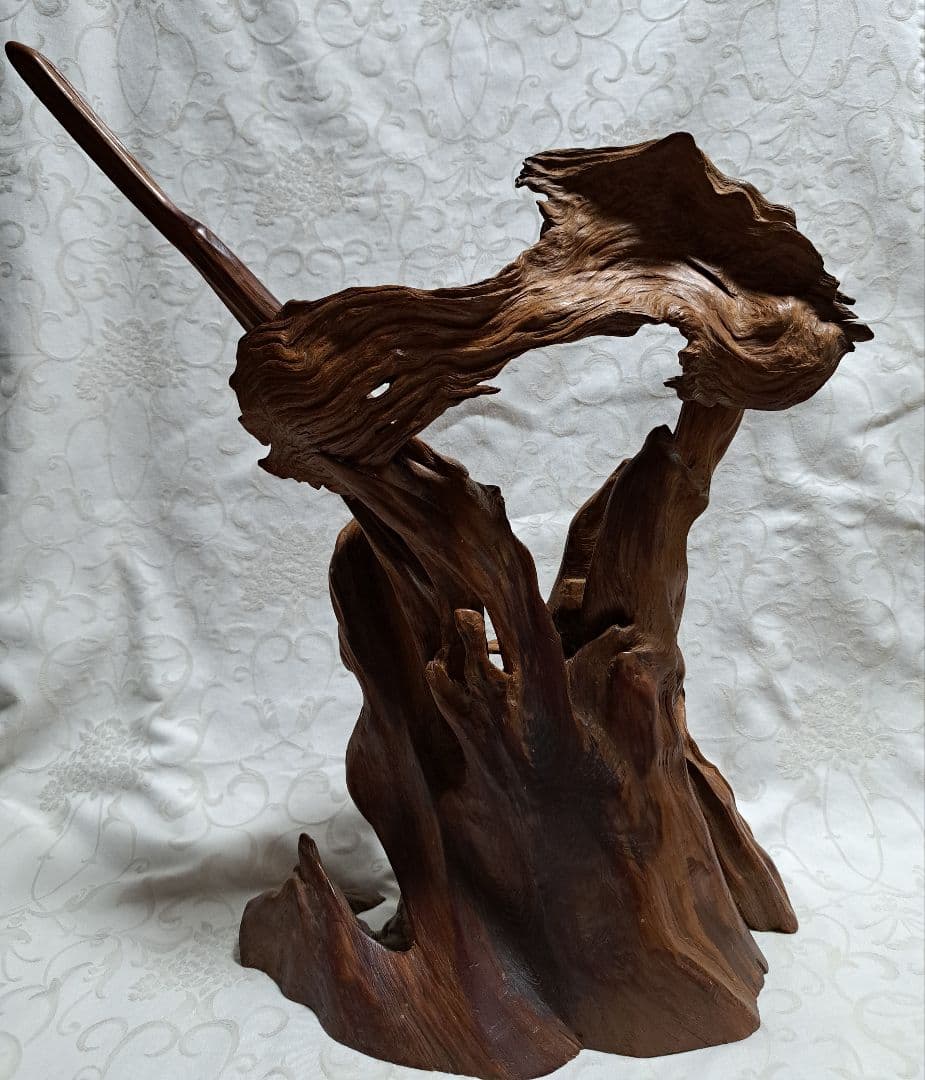 屋久杉　2組組み合わせ　飾り置物