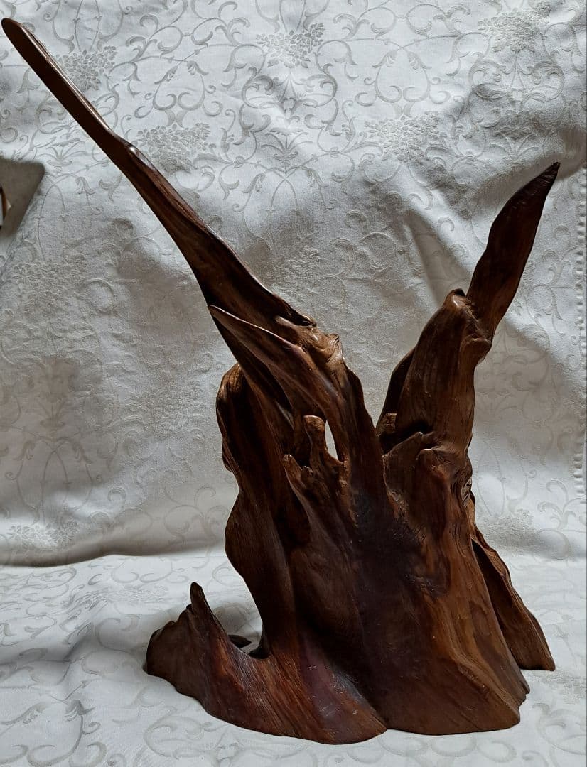 屋久杉　2組組み合わせ　飾り置物