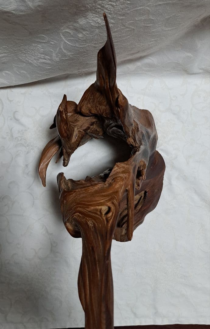 屋久杉　2組組み合わせ　飾り置物