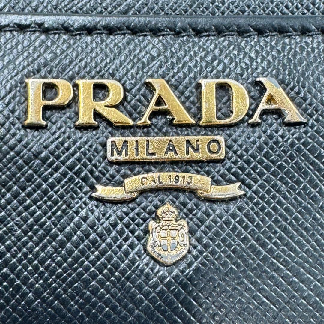 PRADA プラダ サフィアーノ レザー ケース ブラック シリアル 箱
