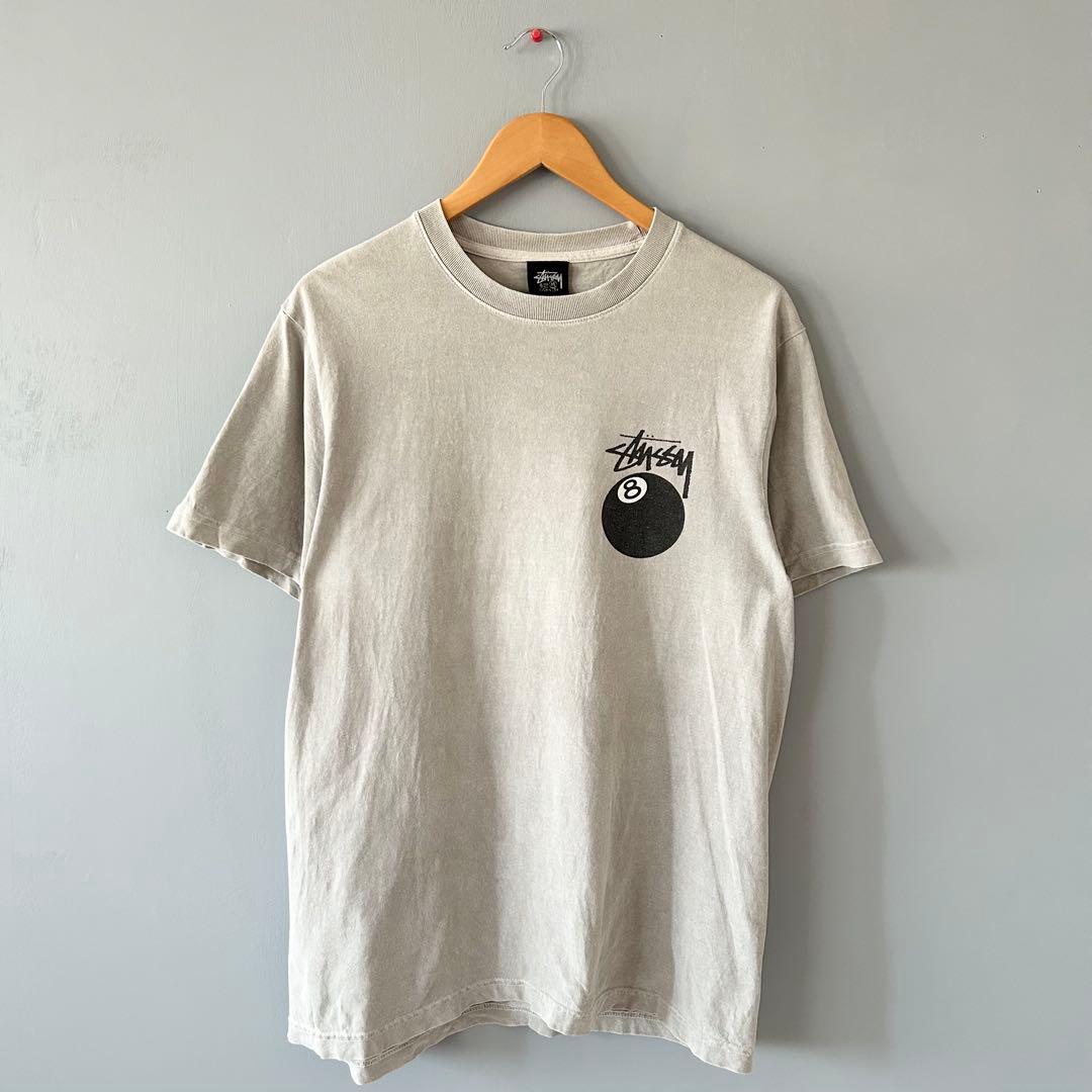 stussy Tシャツ　USA製　8ボール　バックプリント　黒タグ復刻