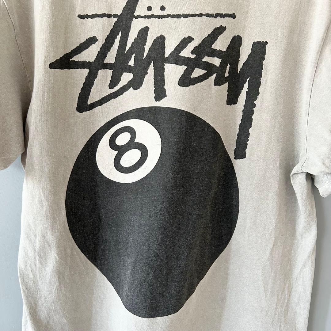 stussy Tシャツ　USA製　8ボール　バックプリント　黒タグ復刻