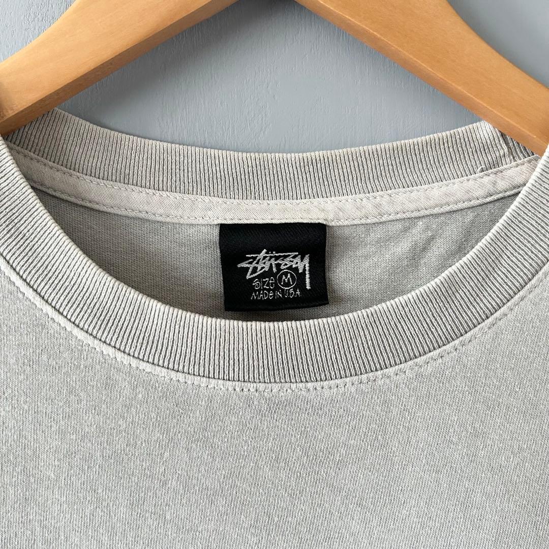 stussy Tシャツ　USA製　8ボール　バックプリント　黒タグ復刻