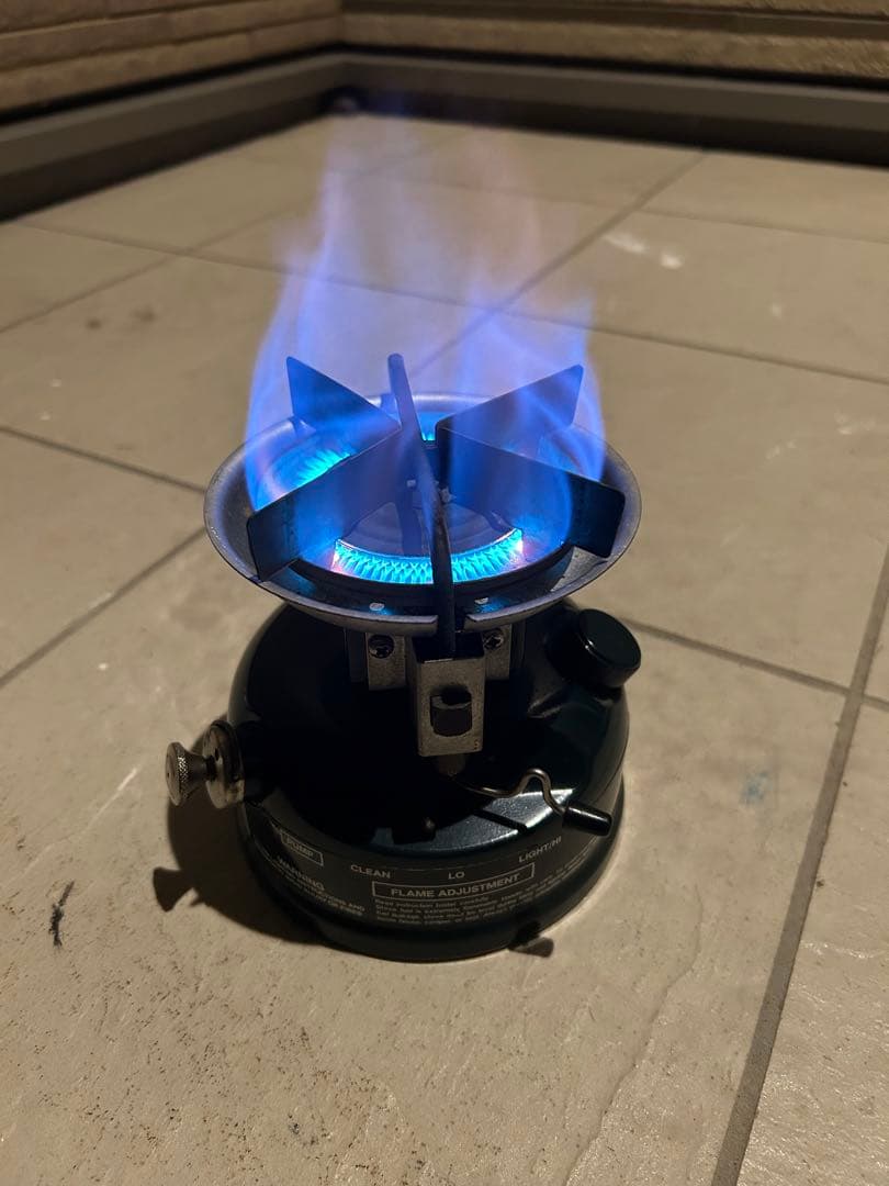 【動作確認済】コールマン508 バーナー　2レバー式　カバー付き