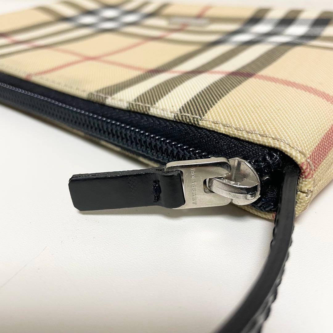 BURBERRY バーバリー ノバチェック アクセサリーポーチ ベージュ 美品