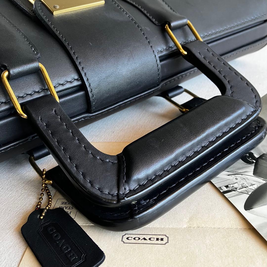 バッグ New Vintage Coach Briefbag Black Leather