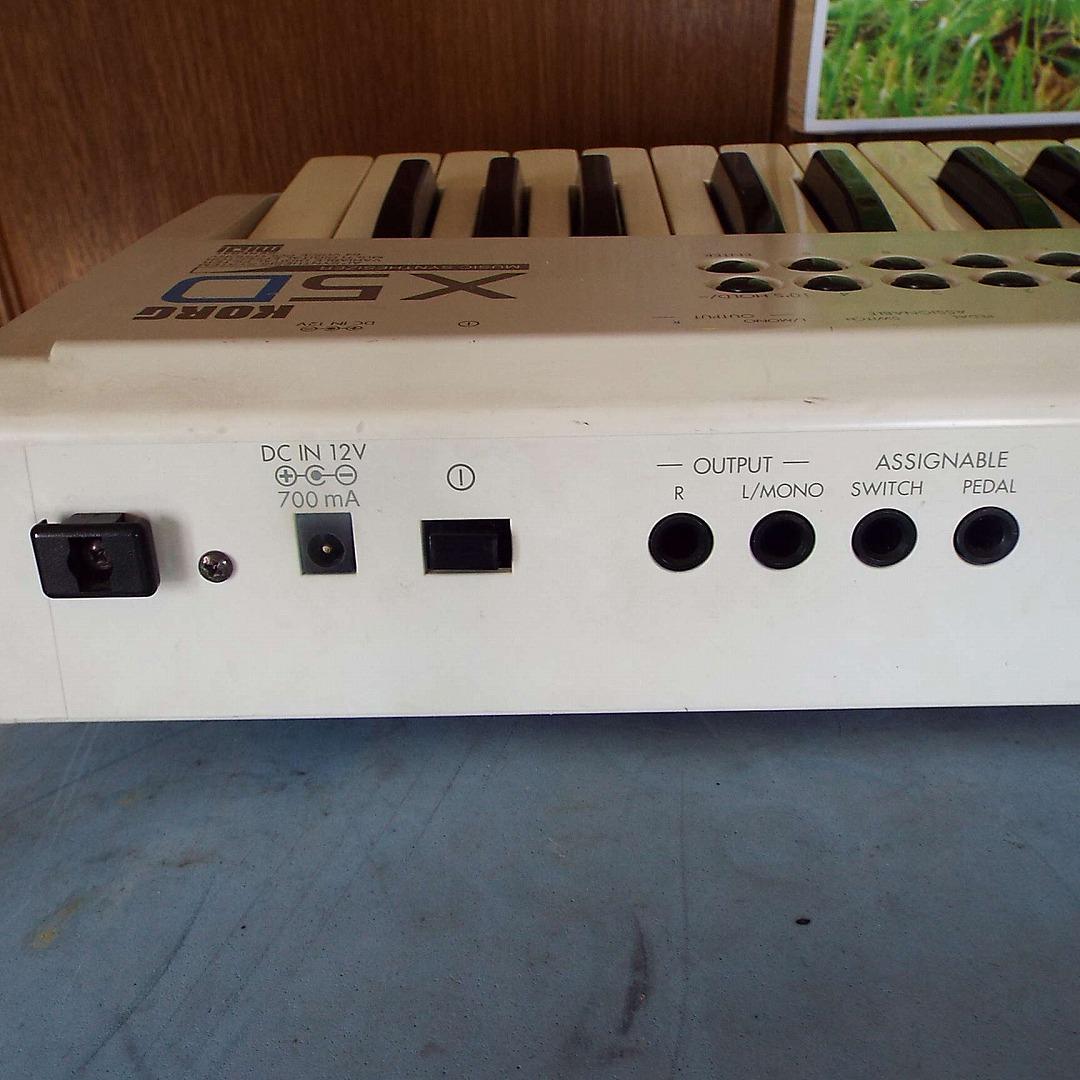 希少_完動_美品_KORG_X5-D_白_内部電池ソケット化_AC