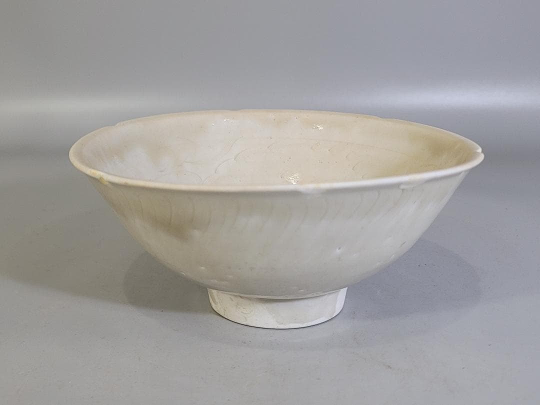 古美術 中国 白磁 碗 　劃花　輪花 小鉢