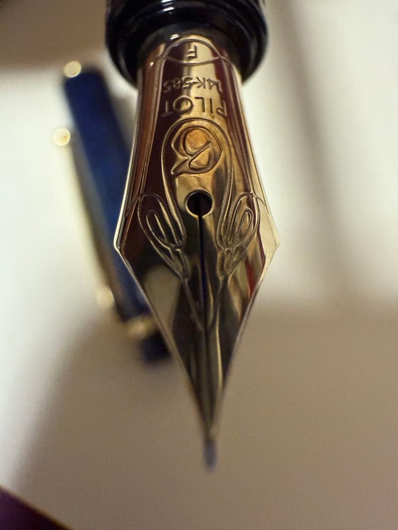 Pilot 万年筆 GRANCE ブルーマーブル 14K