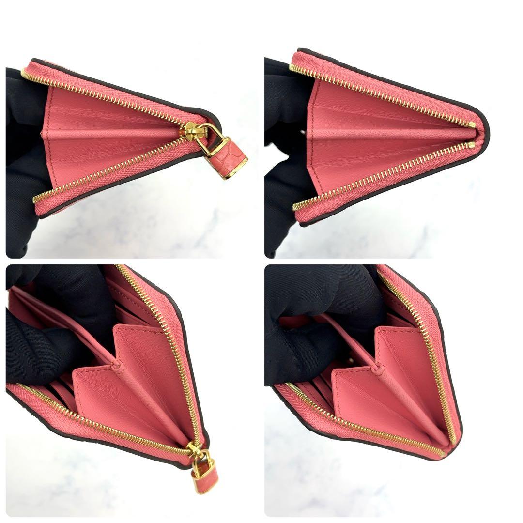 【新品級・限定】ルイヴィトン クロコダイル ジッピーパース ピンク 小銭入