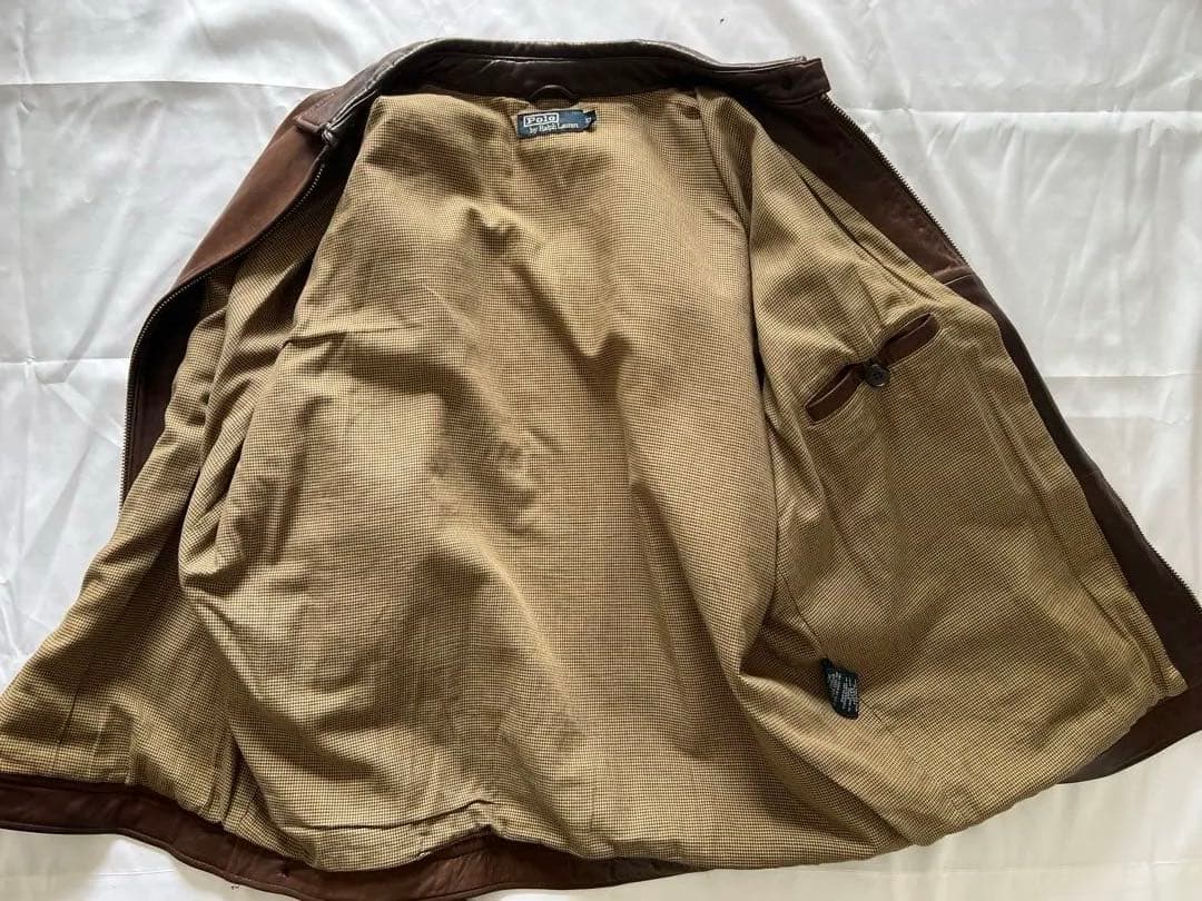 け*い様 90s【Polo by Ralph Lauren 】XLブラウンレザー