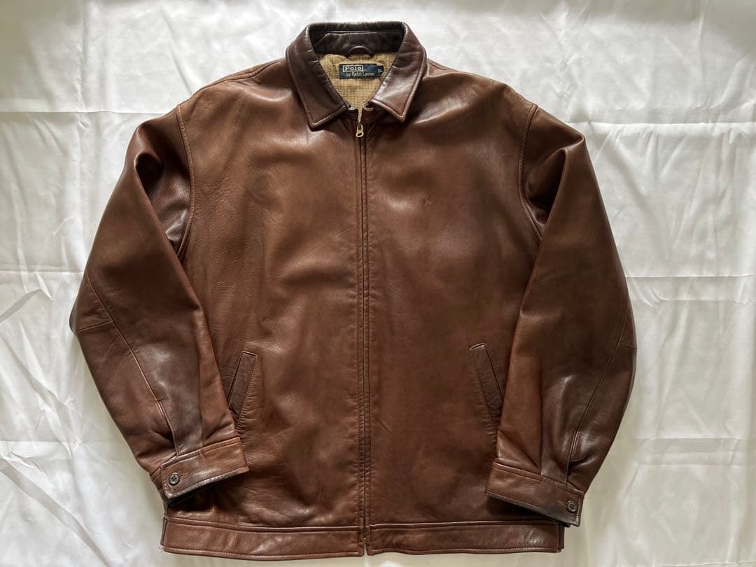 け*い様 90s【Polo by Ralph Lauren 】XLブラウンレザー