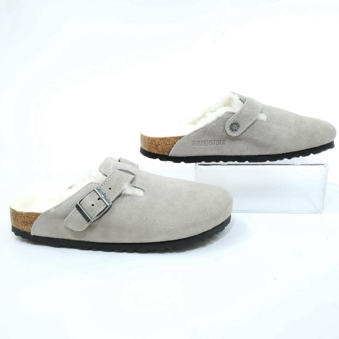 新品　ビルケンシュトック　ボストン　シアリング　内ボア　ムートン　グレー