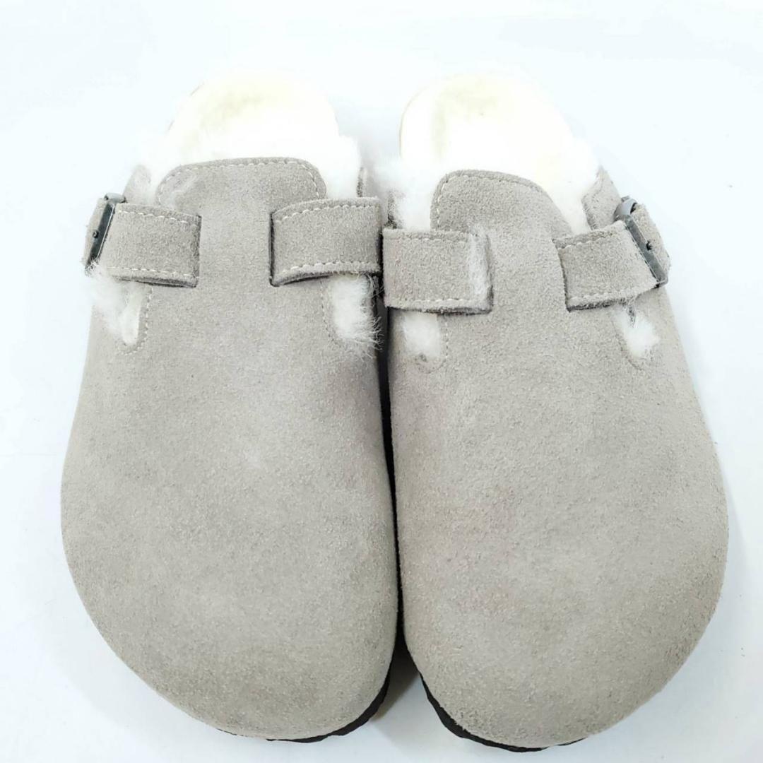 新品　ビルケンシュトック　ボストン　シアリング　内ボア　ムートン　グレー