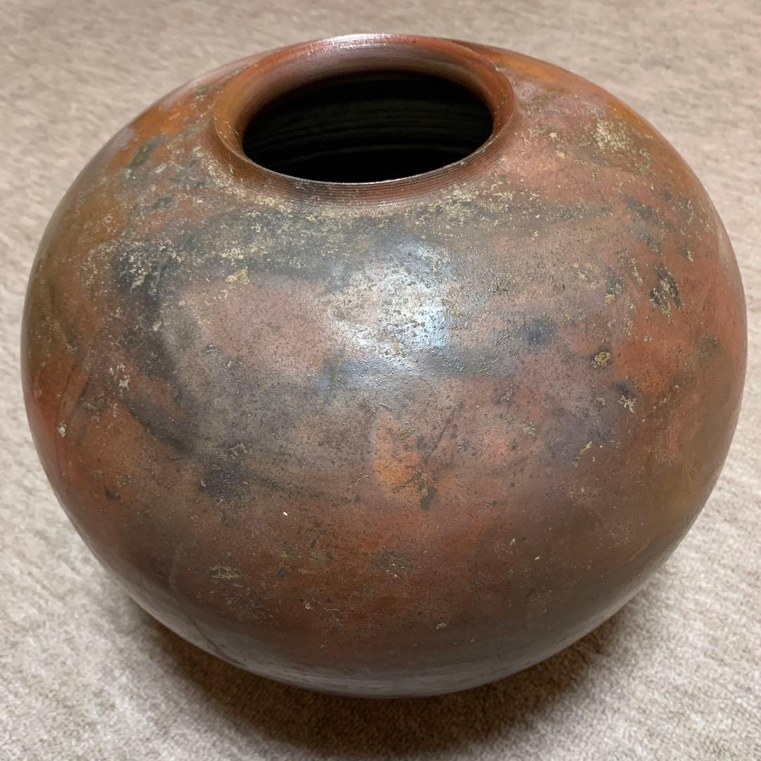 立杭焼　花入れ　壺　清水昌義作