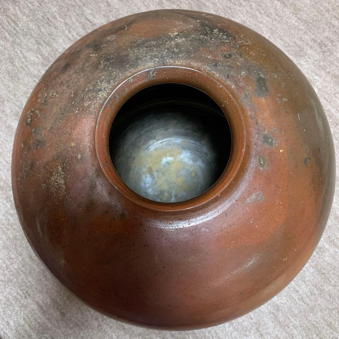 立杭焼　花入れ　壺　清水昌義作