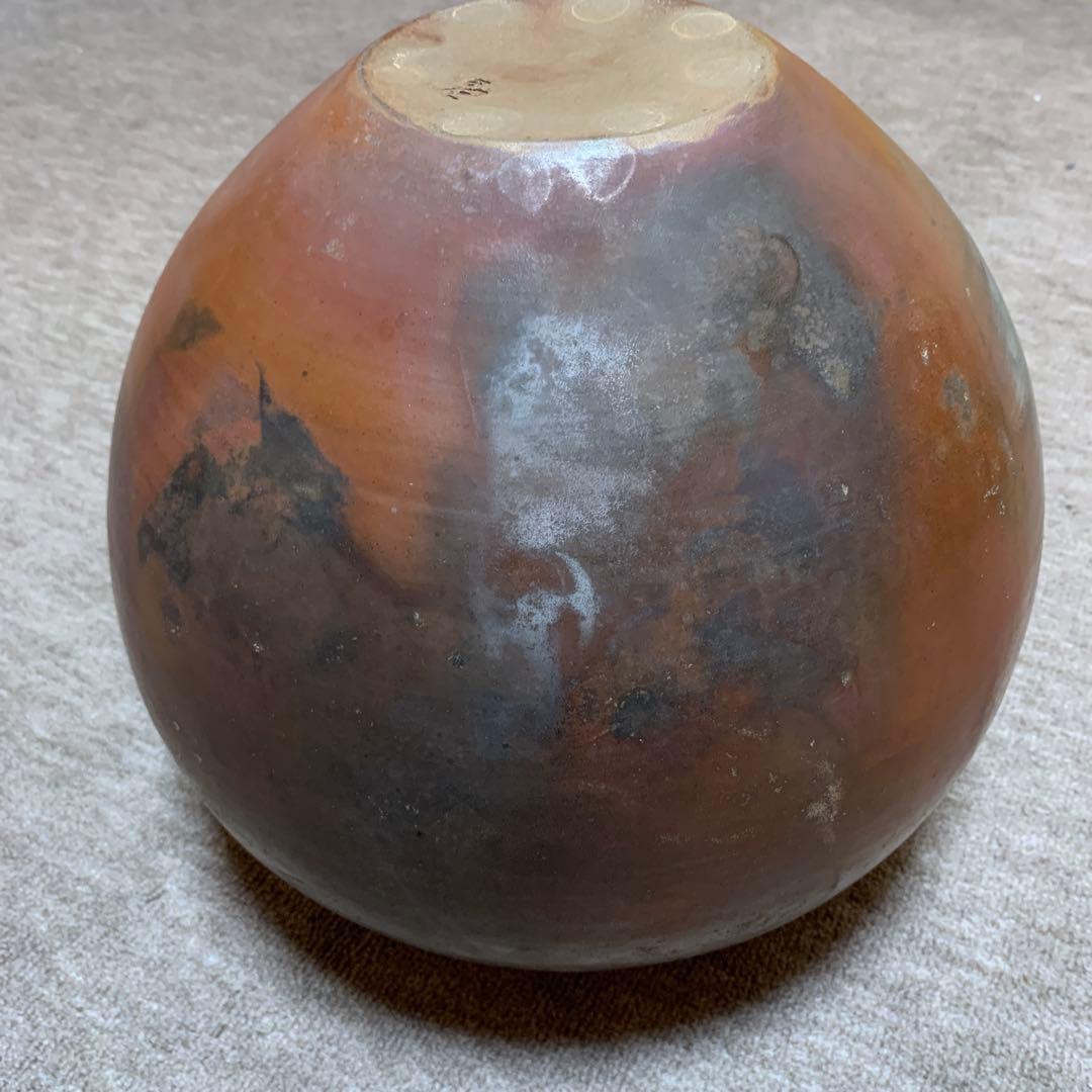 立杭焼　花入れ　壺　清水昌義作