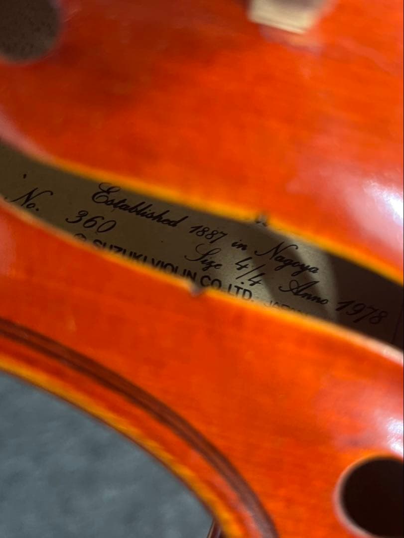 SUZUKI　スズキ　バイオリン　No.360 4/4 1978