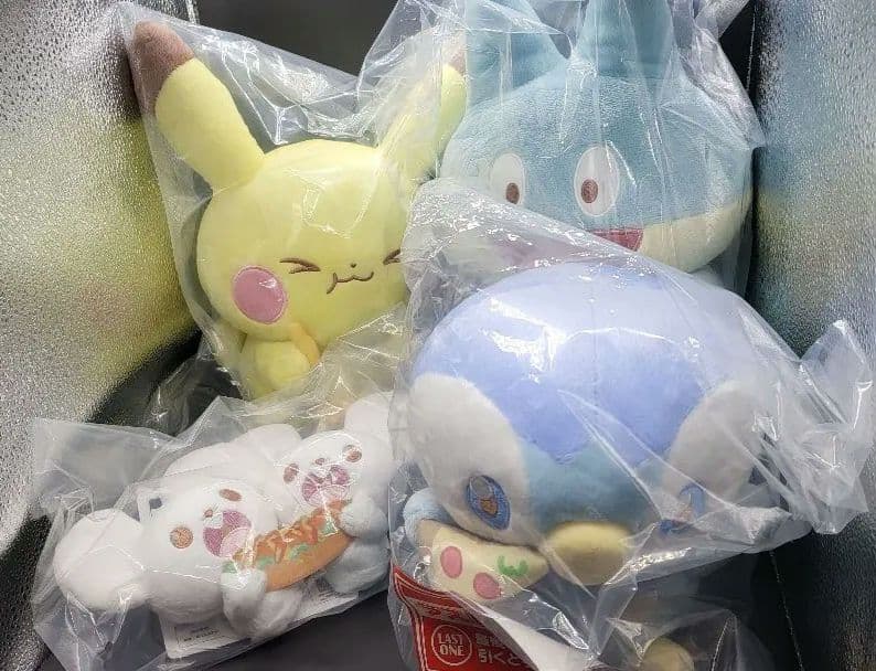 一番くじ ポケピース PEACEなダイナーへようこそ ぬいぐるみ 4点