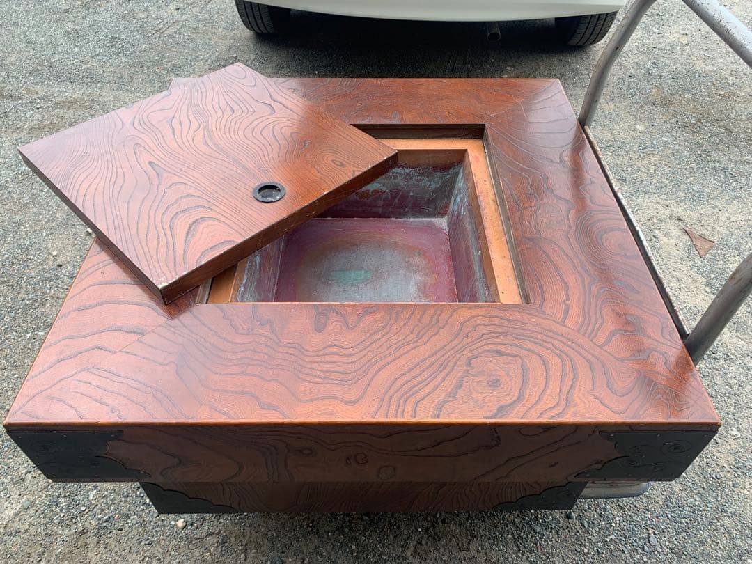 囲炉裏 炉端 炭 座卓 火鉢 天然木 インテリア家具 囲炉裏机 古民具