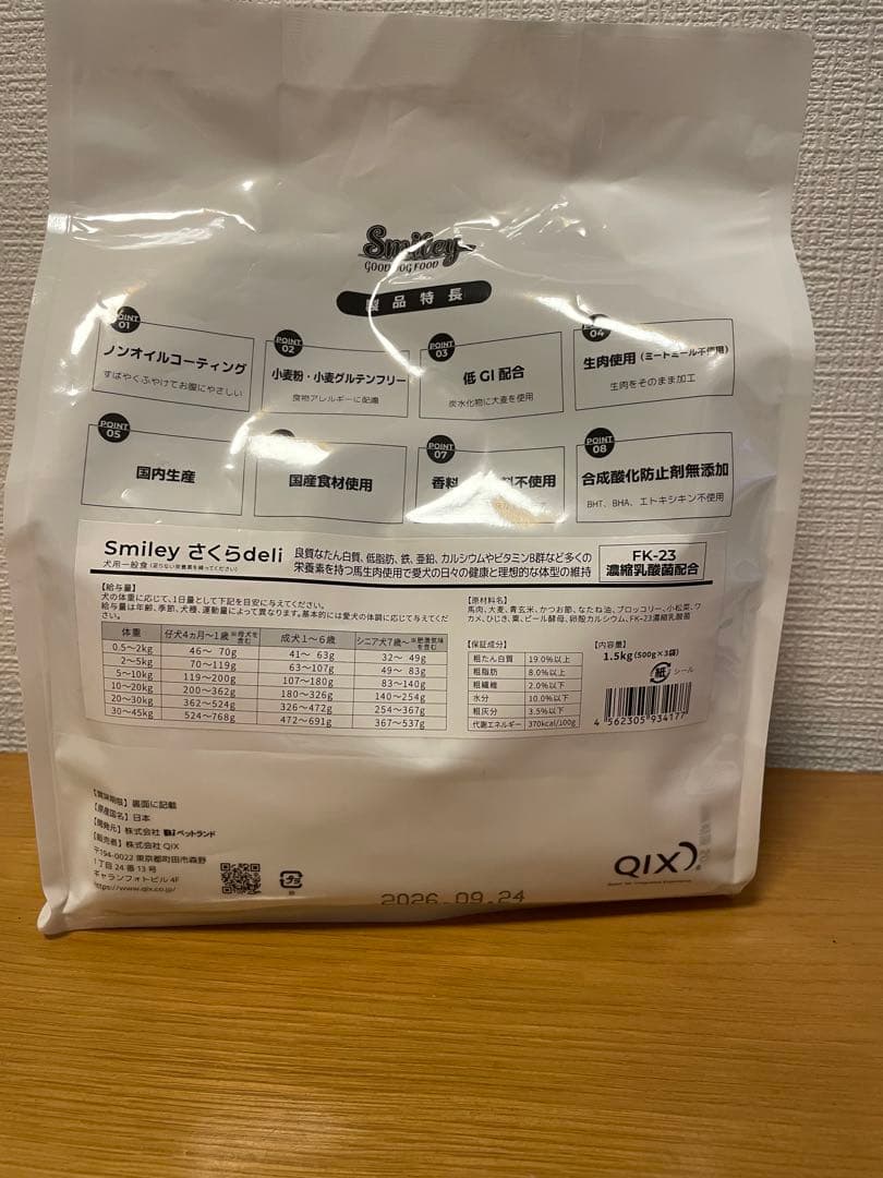 スマイリー　ドッグフード　２袋