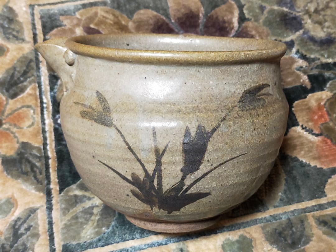 ♥とても古い　絵唐津　片口　水指　桐箱付き　古玩　骨董品