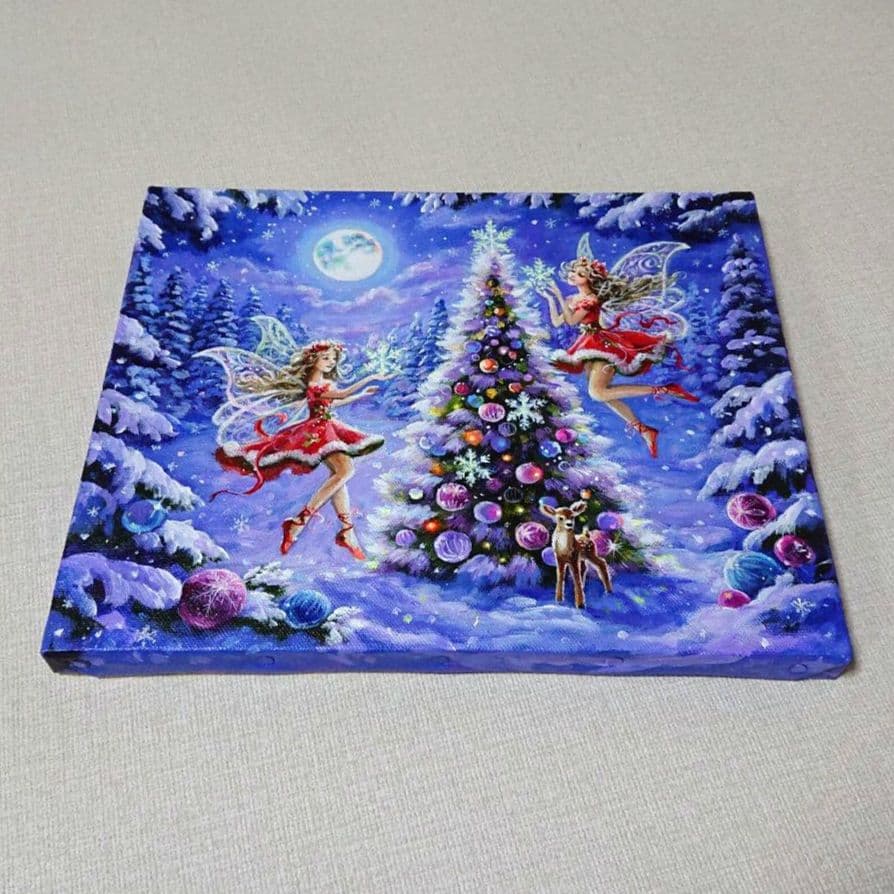 n*y様 【Fairy Christmas】アクリル画 F3 風景画 絵画
