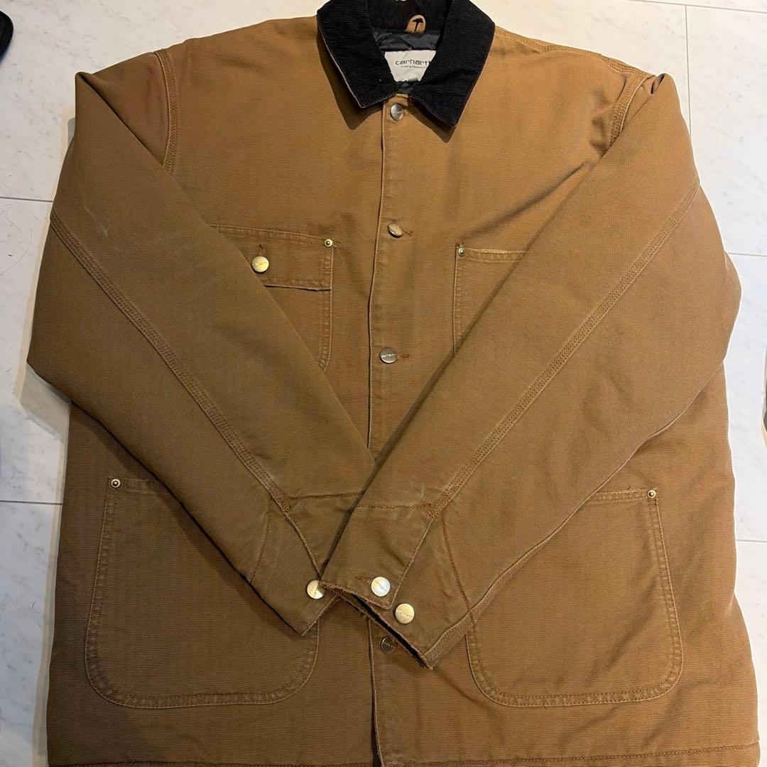 【中古】carhartt WIP チョアコート キルティング ブラウン L