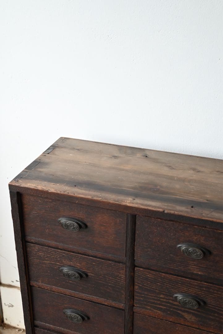 ① 店舗什器 引出 古家具 古道具 古美術 骨董 アンティーク 箪笥 抽斗