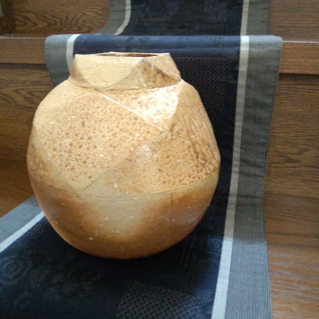 オシャレ　壺　花器　備前焼　10