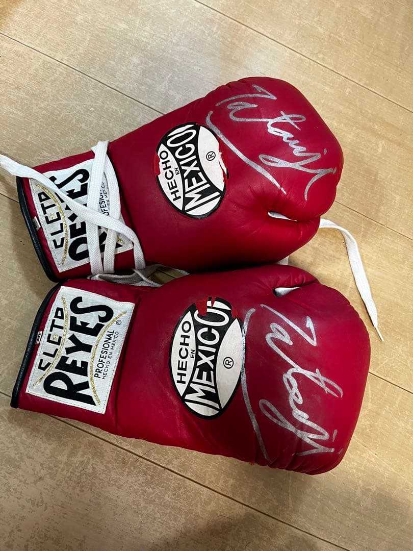 REYES ボクシンググローブ サイン入り 旧K-1 TATSUJI選手使用