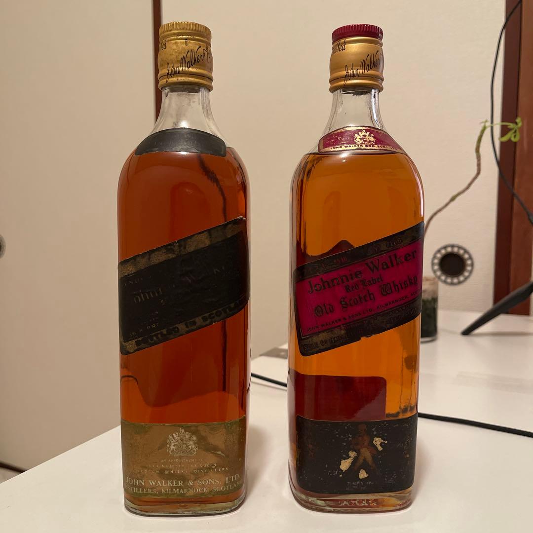 ジョニーウォーカー 特級　ブラック　レッド　70年代 白紋章