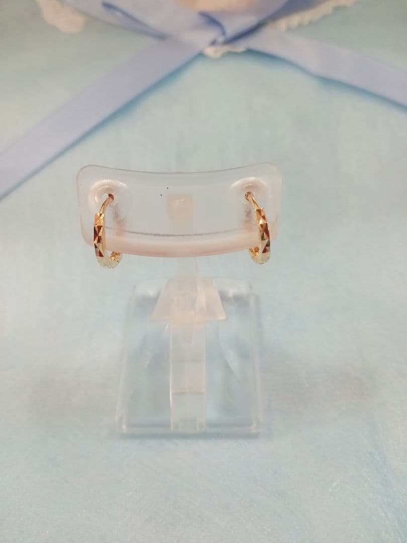 K18中折れフープピアス k18ピアス