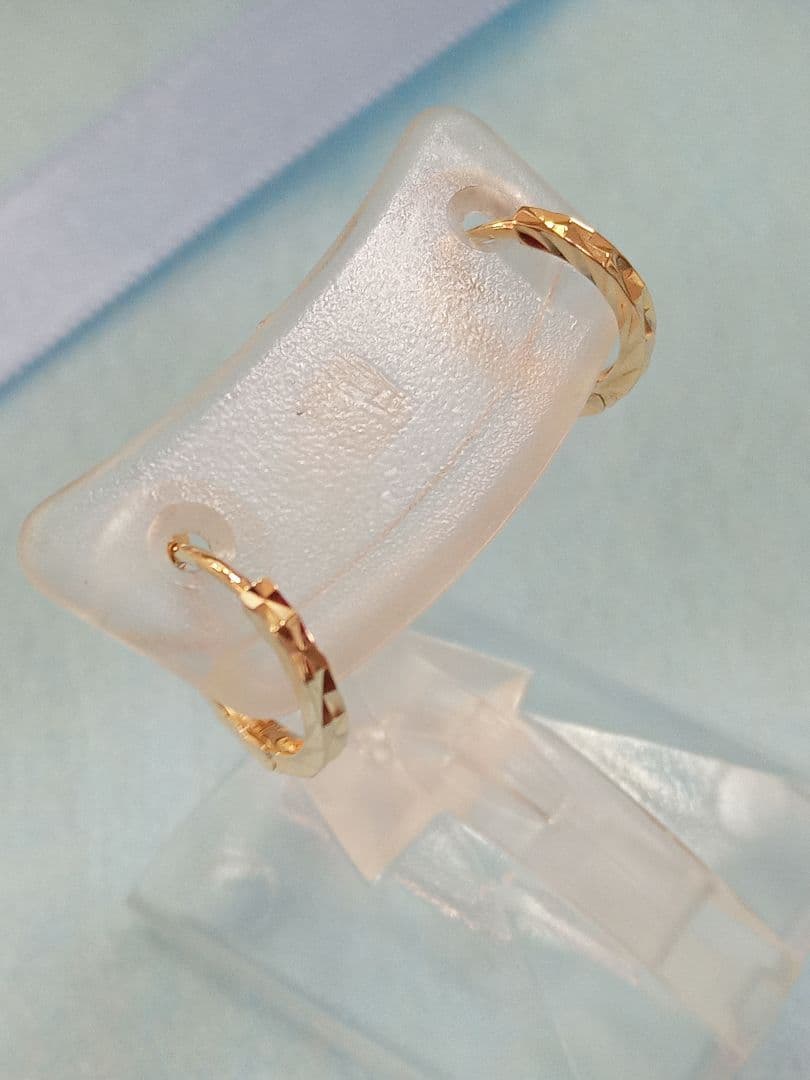 K18中折れフープピアス k18ピアス