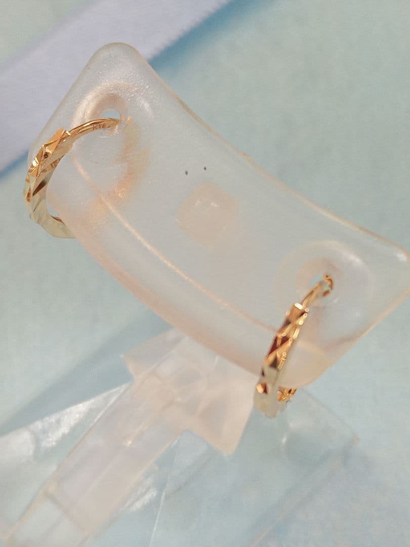 K18中折れフープピアス k18ピアス