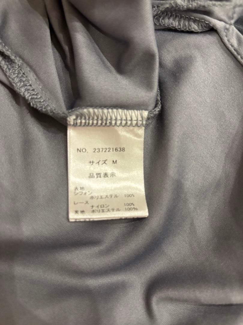 ショルダーレース切り替えシフォンプリーツワンピース【237221638】atlo