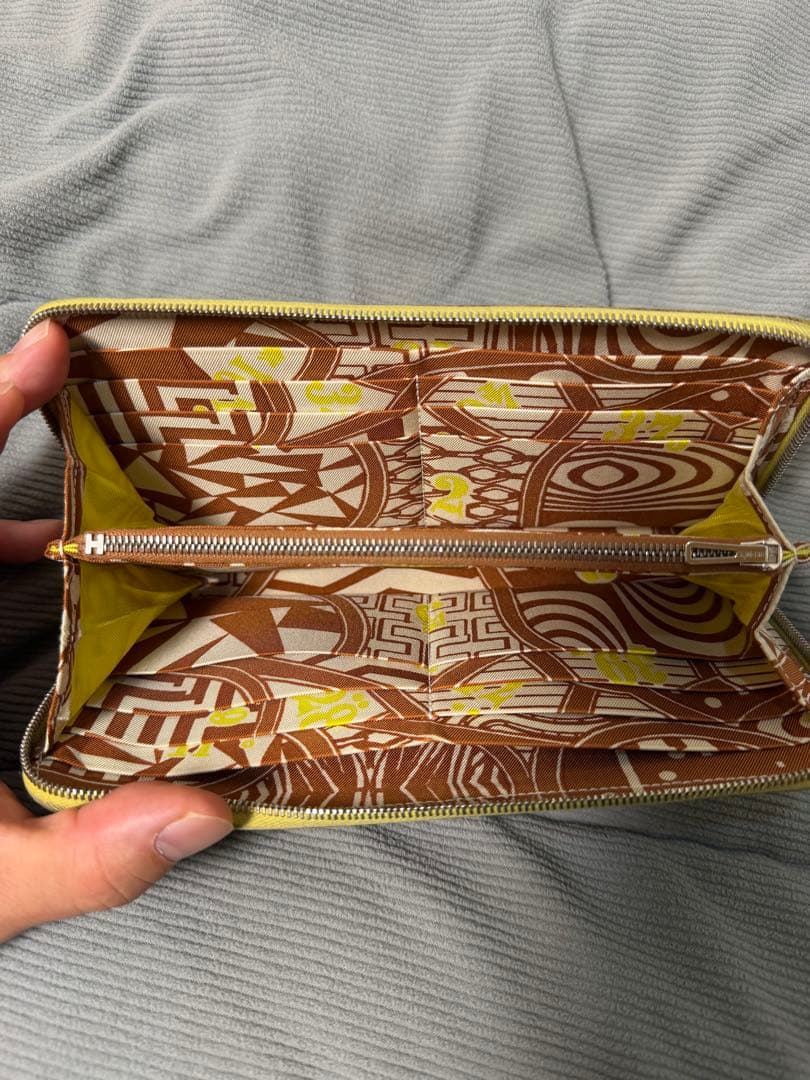 HERMES イエロー 長財布 箱付き