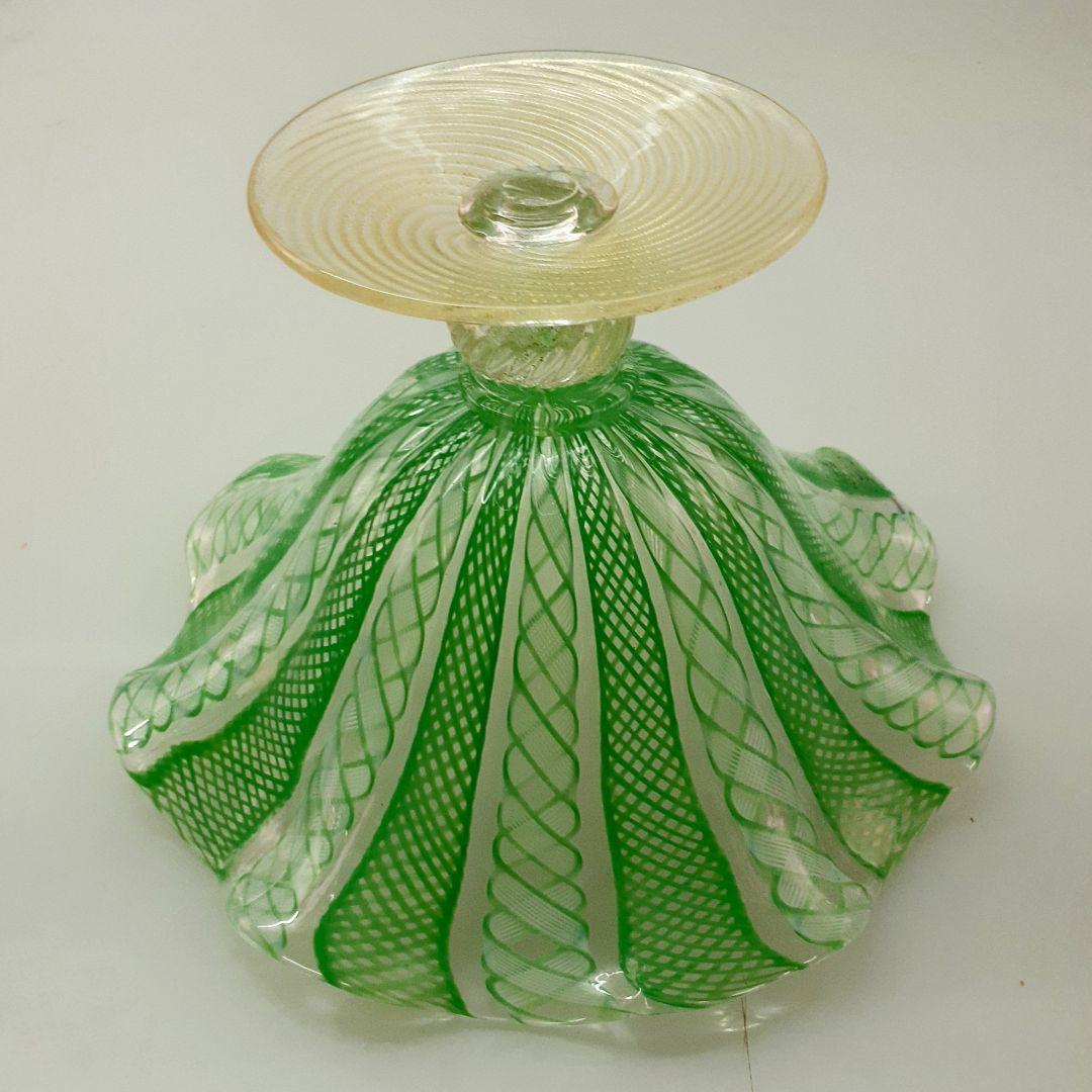 MURANO BALLARIN GLASS ムラノ バラリン レース コンポート