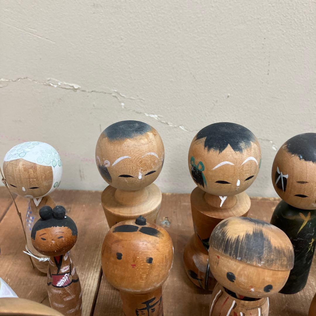 D-3 昭和レトロ 郷土玩具 こけし 小芥子 ミニチュア ミニ 52体セット