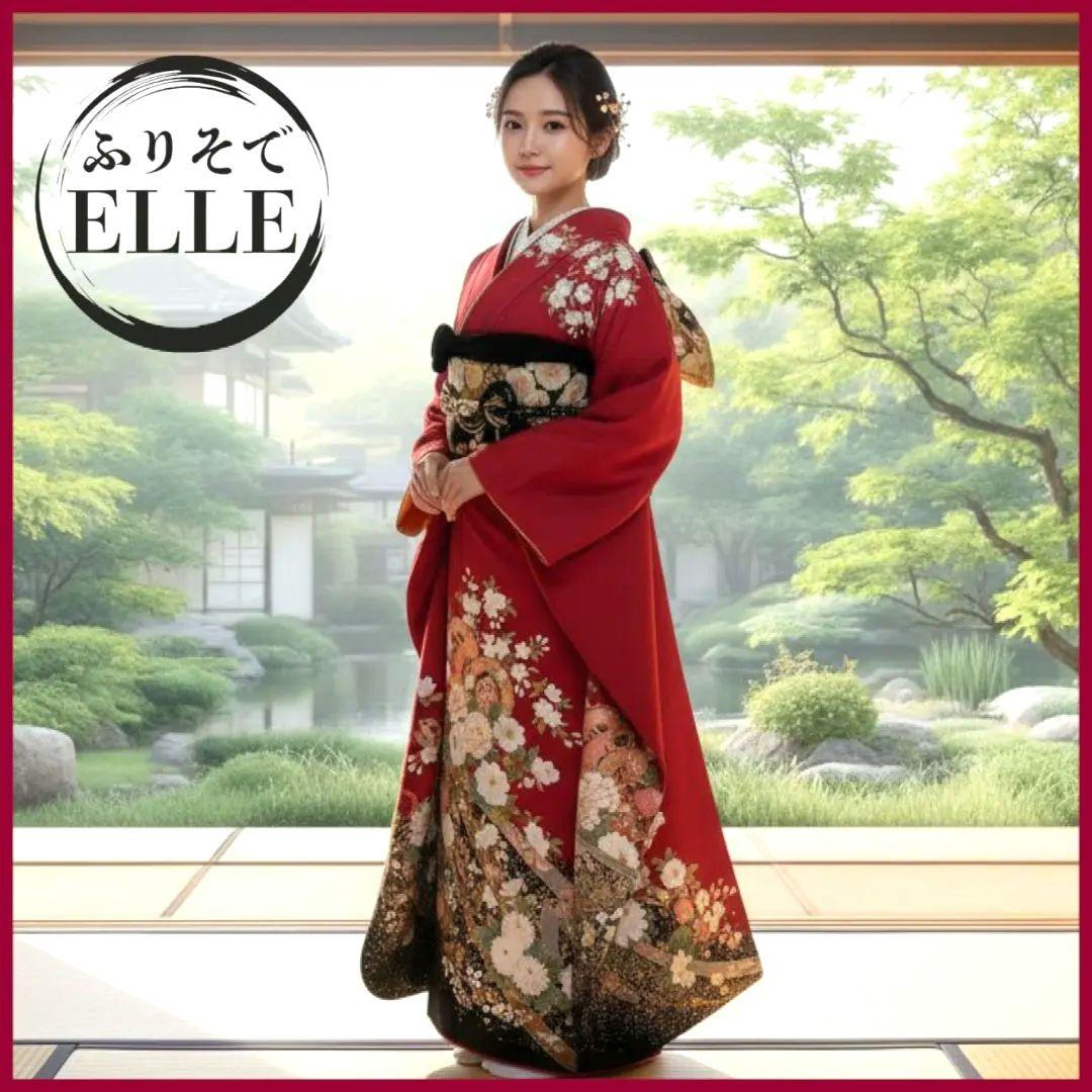 SALE中☆振袖フルセット・成人式・古典柄・金彩加工・金駒刺繍・やまと誂製